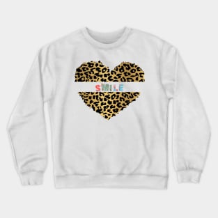 Leopard print heart Crewneck Sweatshirt